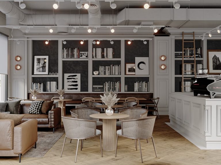 3D Interior Design. Coffee Shop
